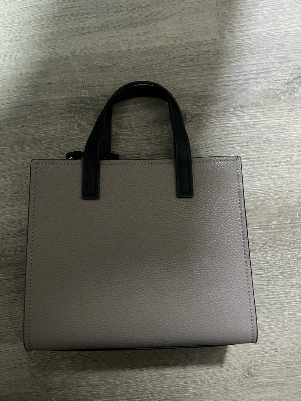 Marc Jacobs Two-Tone Taupe, Cream & Black Leather Satchel
